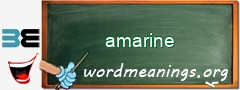 WordMeaning blackboard for amarine
